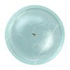 Light Blue Serving Platter with Lid in Glass Designed by Anna Vasily - Top View