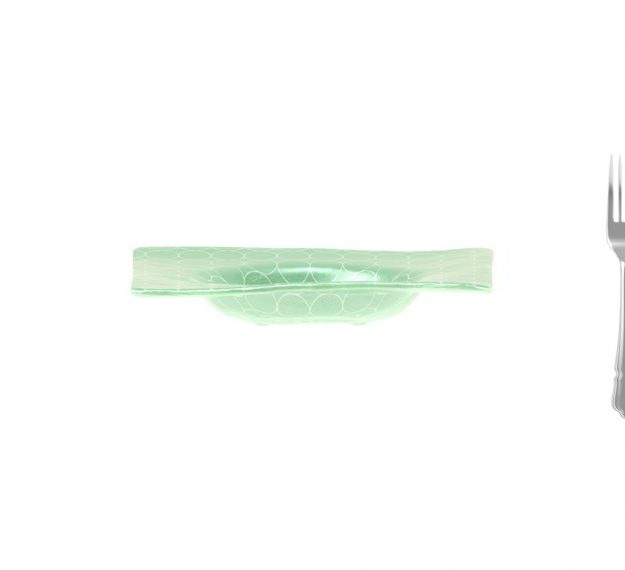 Square Green Salad Bowl Guaranteed to Stun, Designed by Anna Vasily - Measure View