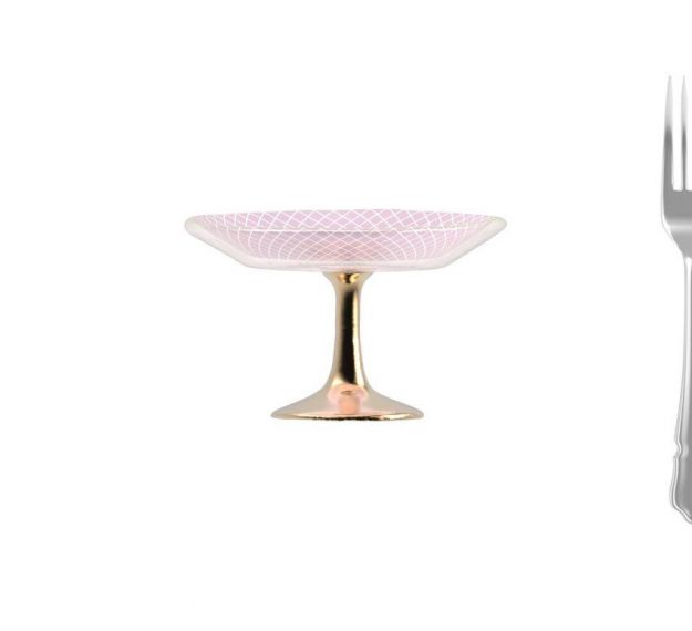 Pink Cupcake Stand on a Pedestal Designed by Anna Vasily - Measure View