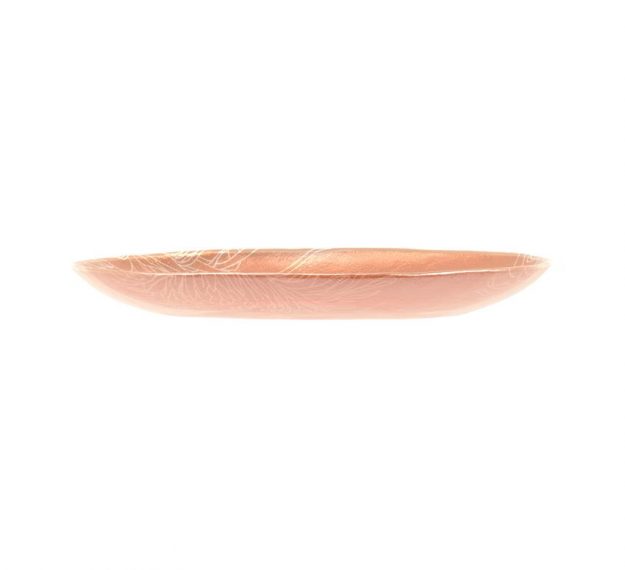 Romantic Floral Rose Gold Pasta Plates Designed by Anna Vasily - Side View