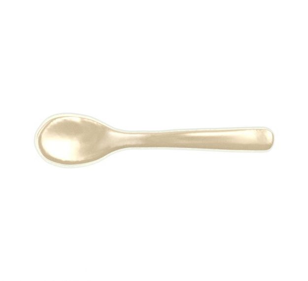 Cream-Beige Small Teaspoons Designed by Anna Vasily - Top View