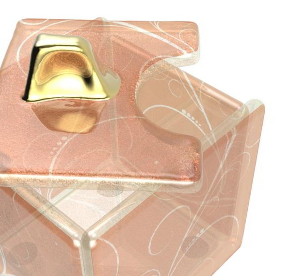 Rose Gold Small Sugar Caddy Designed by Anna Vasily - Detail View