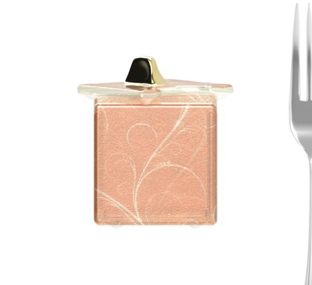 Rose Gold Small Sugar Caddy Designed by Anna Vasily - Measure View