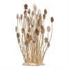 AnnaVasily - Agapa is a table centrepiece in the form of a flower bouquet in dark doe brown supported on a hand crafted bronze base.-Side View
