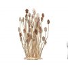 AnnaVasily - Agapa is a table centrepiece in the form of a flower bouquet in dark doe brown supported on a hand crafted bronze base.-Measure View