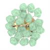 AnnaVasily - Bobi is a green dessert stand with 20 removable flower shaped, mini glass plates.-Top View