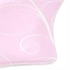 AnnaVasily - Judy is a fan shaped pink charger plate in soft shell pink with our Vivace pattern.-Detail View