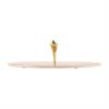 Rose Gold Platter with Polished Brass Handle Designed by Anna Vasily - Side View