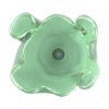 Green Glass Vase on Pedestal Delight your Flowers - By AnnaVasily - Top View