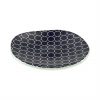 Patterned Navy Blue Side Plates with Organic Form by Anna Vasily - 3/4 View