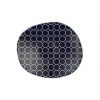 Patterned Navy Blue Side Plates with Organic Form by Anna Vasily - Measure View