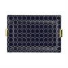 Modern Patterned Navy Blue Charger Plates Designed by Anna Vasily - Top View