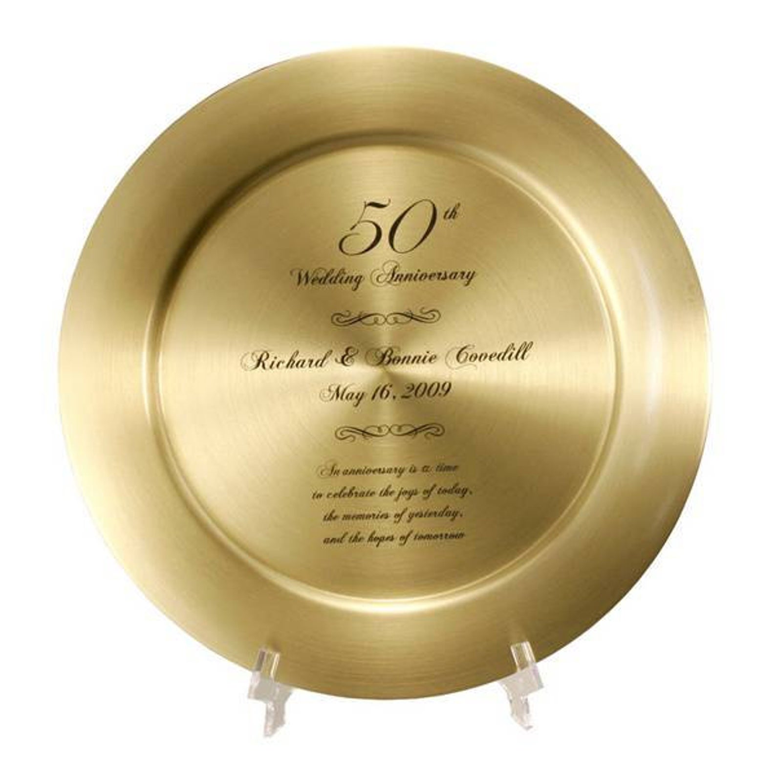 50th Unique Personalised Present Golden Wedding Anniversary Gift.