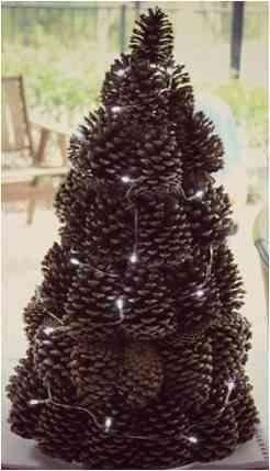 diy pinecone Christmas tree