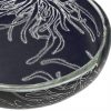 Navy Blue Nut Bowl with Floral Pattern Designed by Anna Vasily - Detail View