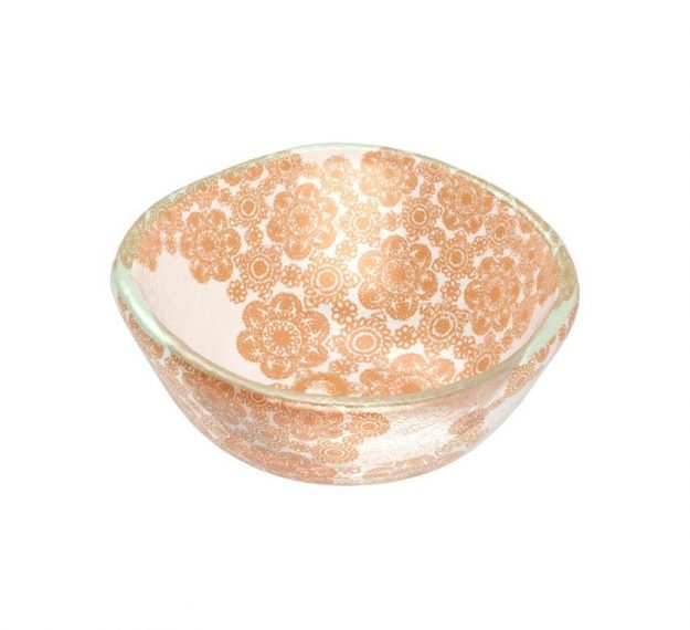 Small Glass Bowls With Floral Pattern Designed by Anna Vasily - 3/4 View