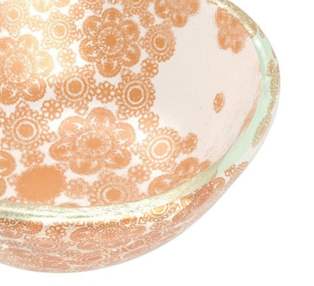 Small Glass Bowls With Floral Pattern Designed by Anna Vasily - Detail View