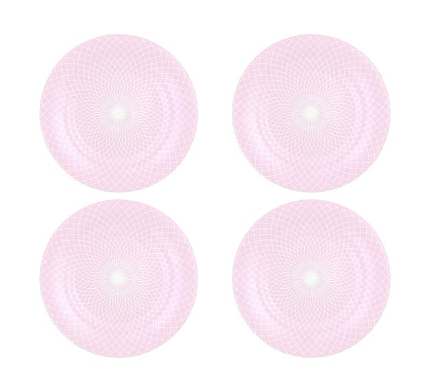 Patterned Pink Charger Plates Designed by Anna Vasily - Set View