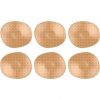 Organic Shaped Small Bread Plates in Matte Gold by Anna Vasily - Set View