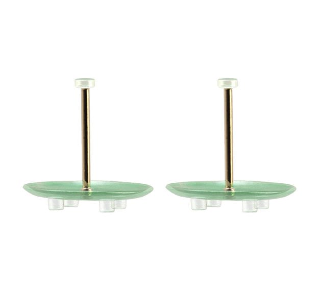 Mint Green Jam Caddy With Knob Handle Designed by Anna Vasily - Set View