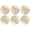 Round Small Side Plates in Beige with Floral Pattern by Anna Vasily - Set View