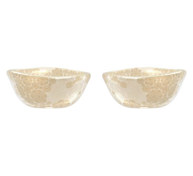 Small Patterned Bowls Set/2 Unique Small Bowls by Anna Vasily - Set View
