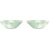 Green Rice Bowl With Pattern An Organic Glass Bowl by Anna Vasily - Set View