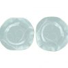 Light Blue Charger Plates with Floral Pattern Designed by Anna Vasily - Set View