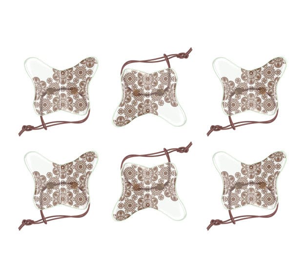 Unique Napkin Rings in Butterfly Shape by Anna Vasily - Set View