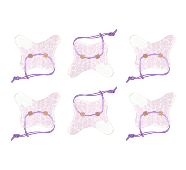 Bridal Shower Pink Napkin Rings Designed by Anna Vasily - Set View