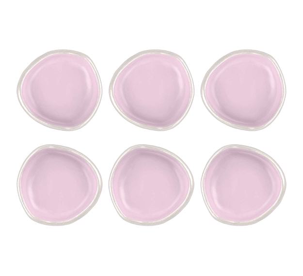 Freeform Canape Pink Dish Designed by Anna Vasily - Set View