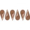 Brown Canape Spoon Set of 6 Designed by Anna Vasily - Set View