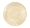 Round Risotto Plate in Cream with Floral Motifs by Anna Vasily - Top View