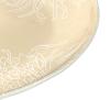 Round Risotto Plate in Cream with Floral Motifs by Anna Vasily - Detail View