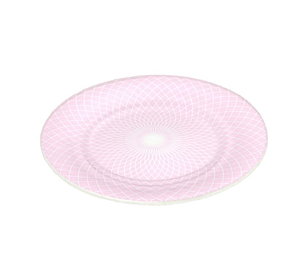 Patterned Pink Charger Plates Designed by Anna Vasily - 3/4 View