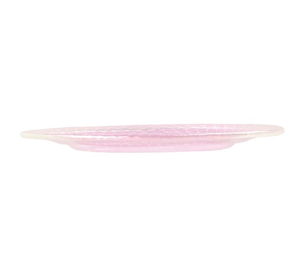 Patterned Pink Charger Plates Designed by Anna Vasily - Side View