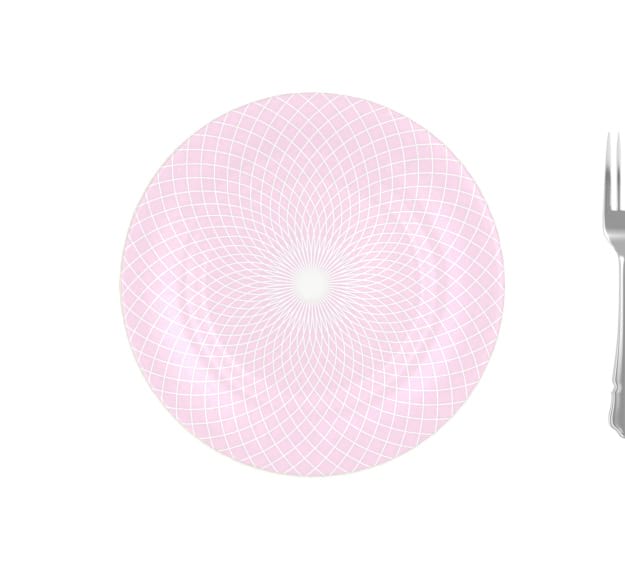 Patterned Pink Charger Plates Designed by Anna Vasily - Measure View