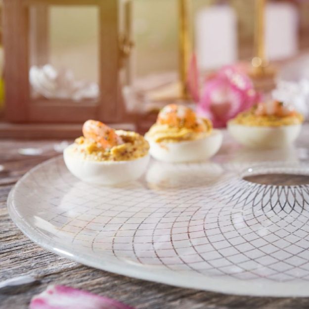 Cream Round Sushi Serving Platter by AnnaVasily