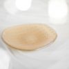 Small Bread Plates With Organic Shape, Anne Set/6 Gold Glass Bread Plates by Anna Vasily