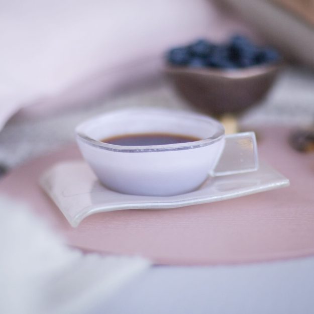 Pink Glass Tea Cups Urse by AnnaVasily