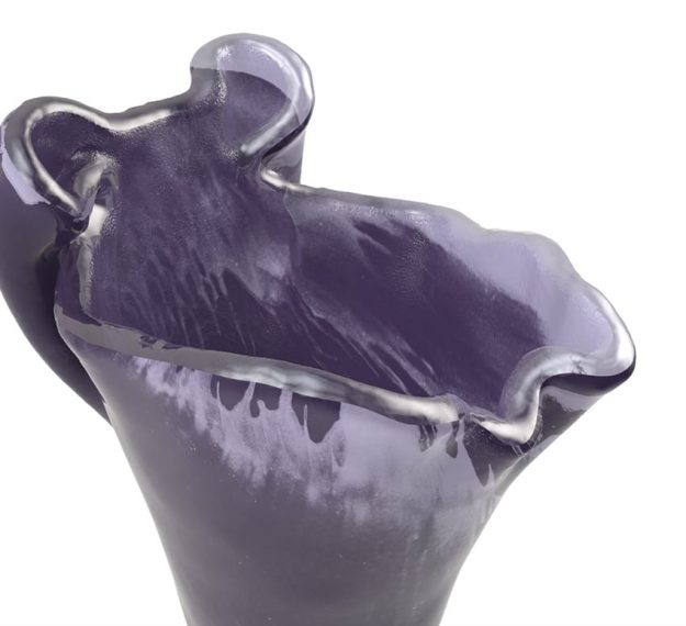 Purple Glass Vase - Flore Ultra Violet Purple Vase | AnnaVasily - Detail View