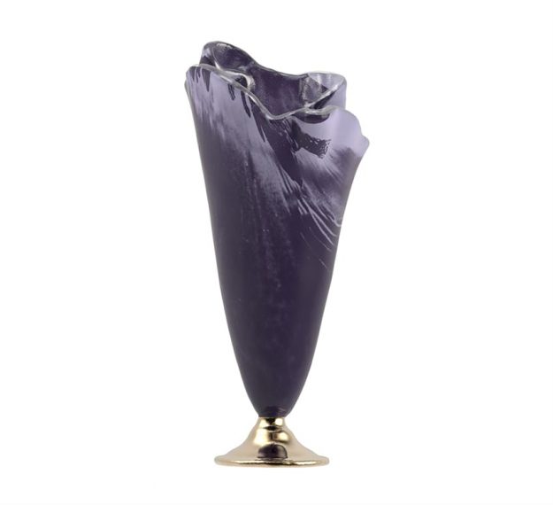 Purple Glass Vase - Flore Ultra Violet Purple Vase | AnnaVasily - Side View