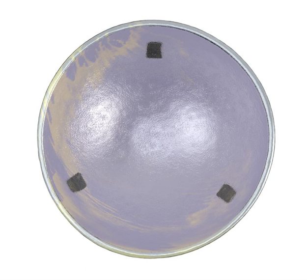 Decorative Glass Bowls - Photi Purple Modern Fruit Bowl | AnnaVasily - Top View