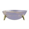 Decorative Glass Bowls - Photi Purple Modern Fruit Bowl | AnnaVasily - Side View
