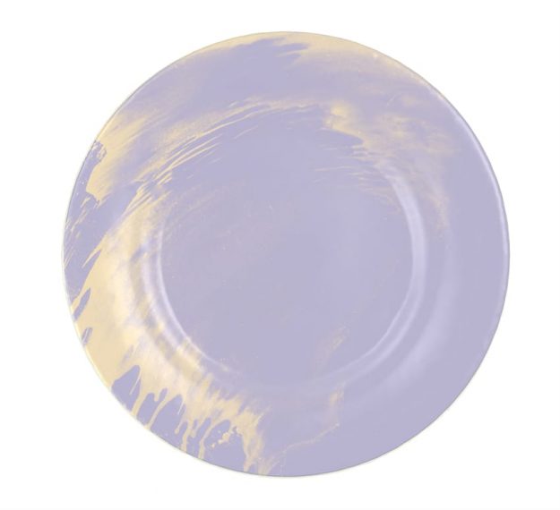 Violet Plates - Sostra Set/4 Light Purple Glass Plates | AnnaVasily - Top View