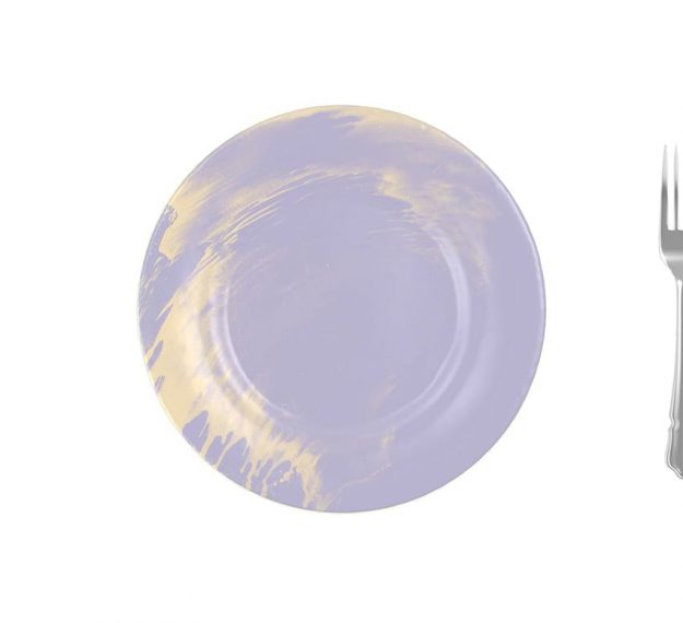Violet Plates - Sostra Set/4 Light Purple Glass Plates | AnnaVasily - Measure View