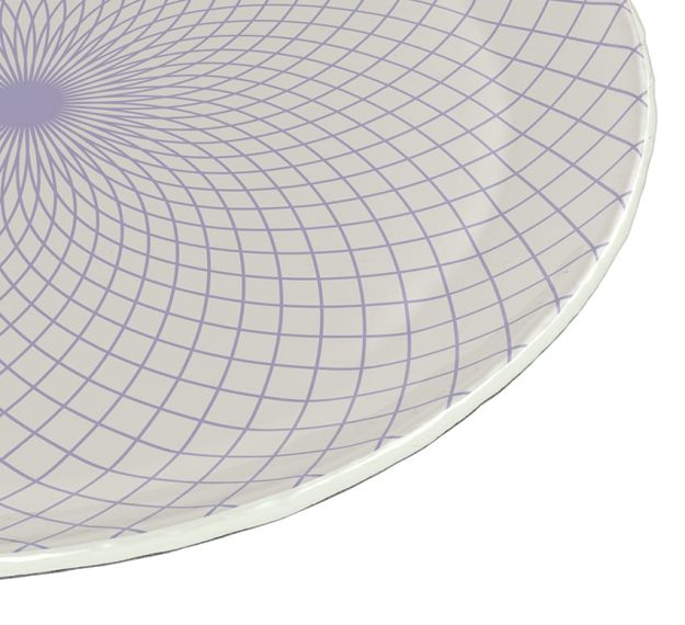 Patterned Dinner Plates - Staffo Set/4 Violet Plates | AnnaVasily - Detail View