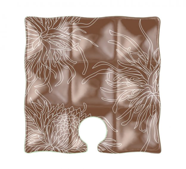 Brown Wine Glass Plates, Sum Set/4 Cocktail Party Plates | Anna Vasily - Top View